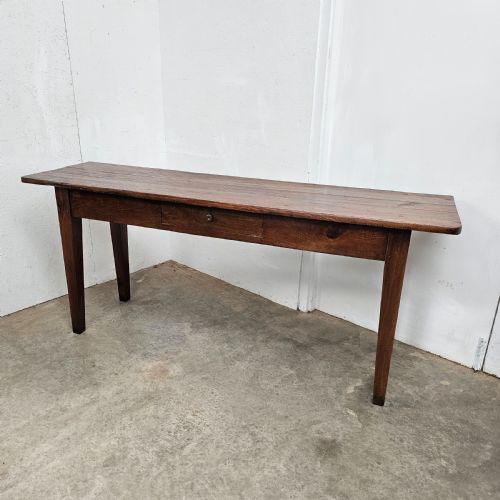 fig 1. French Oak Serving Table With Drawer