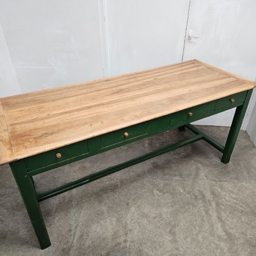 fig 1. French Pine & Walnut Florists Worktable (8 Drawers)