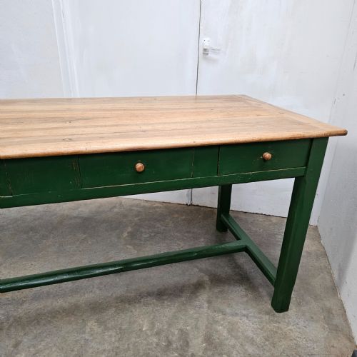 fig 2. French Pine & Walnut Florists Worktable (8 Drawers)
