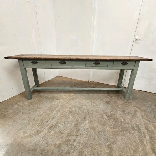 French Four Drawer Pine Serving Table