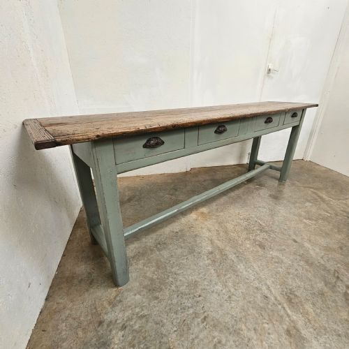 fig 1. French Four Drawer Pine Serving Table