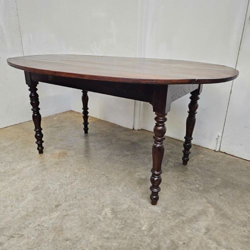 fig 1. 19th Century Walnut Dropleaf Dining Table