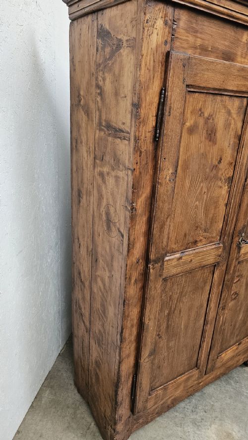 PROVINCIAL FRENCH TWO DOOR PINE CUPBOARD - ADDITIONAL PHOTO 2