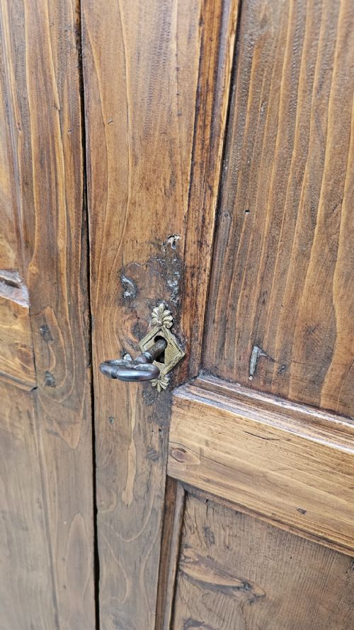 PROVINCIAL FRENCH TWO DOOR PINE CUPBOARD - ADDITIONAL PHOTO 8