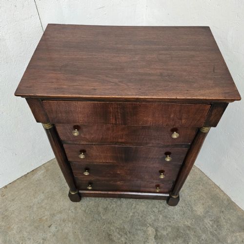 FIVE DRAWER FRENCH EMPIRE CHEST - ADDITIONAL PHOTO 5