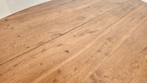 fig 2. French Oak & Beech Oval Kitchen Dining Table