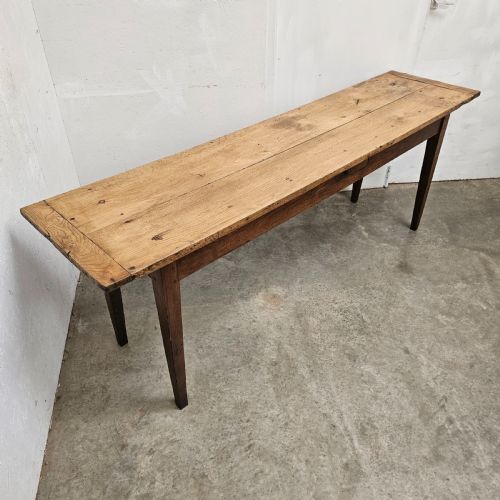 fig 1. Long French Oak Serving Table With Drawer