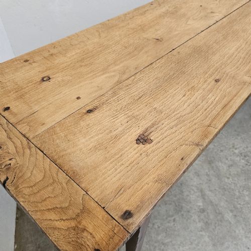 fig 2. Long French Oak Serving Table With Drawer