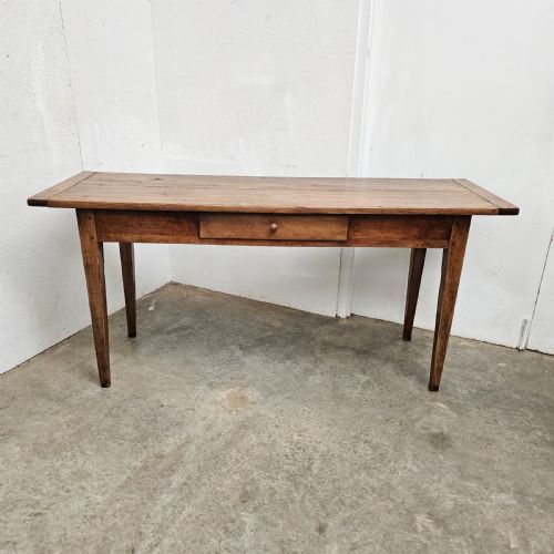 French Cherry Serving Table with Drawer