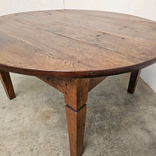 fig 2. 19th Century French Oak Low Table With Drawer