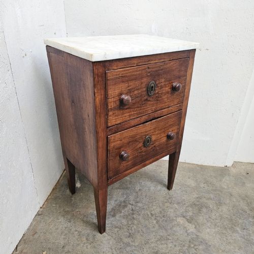fig 1. French Two Drawer Marble Top Chest