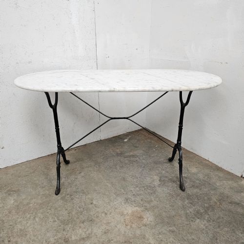 fig 1. French Marble & Iron Bistro Table