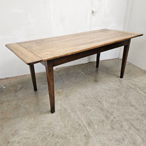 fig 1. French C19th Faded Walnut Farmhouse Table