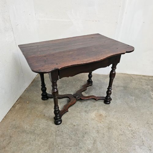 18TH CENTURY FRENCH WALNUT SIDE TABLE WITH DRAWER - ADDITIONAL PHOTO 1