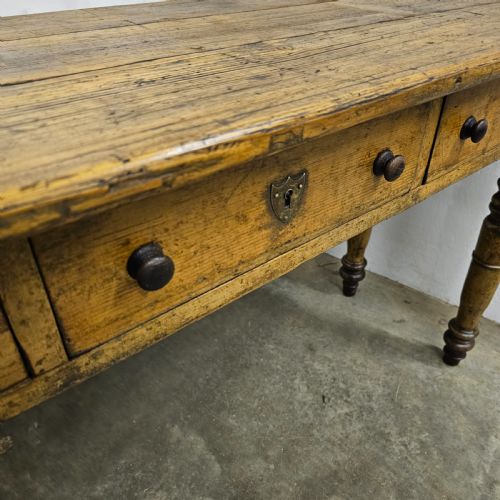 fig 2. 19th Century French Three Drawer Side Table (Original Paint)