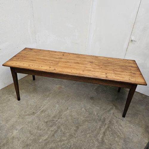 fig 1. 19th Century French Pine & Oak Farmhouse Table