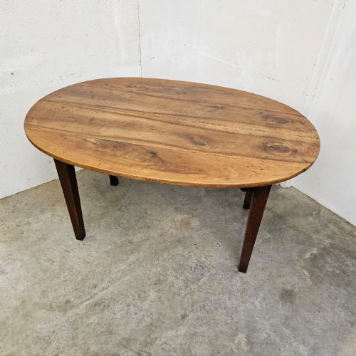 fig 1. Stunning French Oval Dining Table (Book-Matched Walnut)