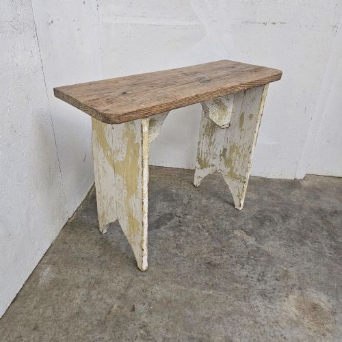 FRENCH SCRATCH BUILT COUNTRY PINE BENCH - ADDITIONAL PHOTO 3