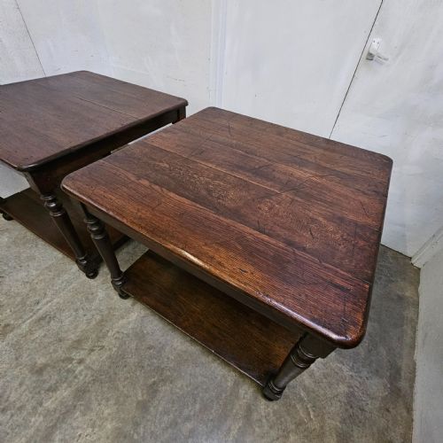 PAIR OF FRENCH OAK TAILORS SHOP DISPLAY TABLES - ADDITIONAL PHOTO 5