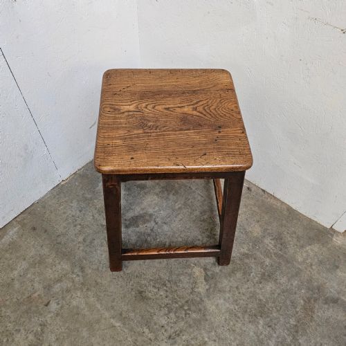fig 2. French Oak Square Stool