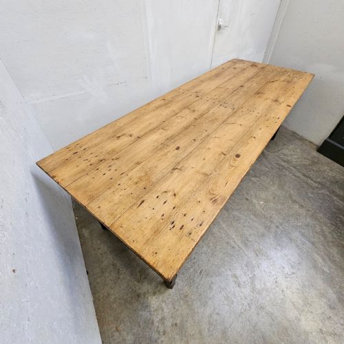 fig 2. Large French Pine & Oak Farmhouse Table