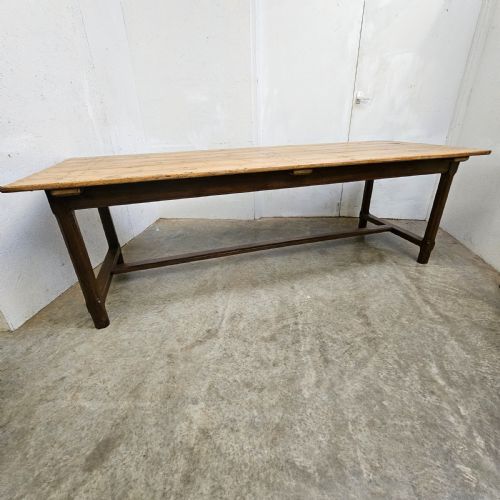 Large French Pine & Oak Farmhouse Table