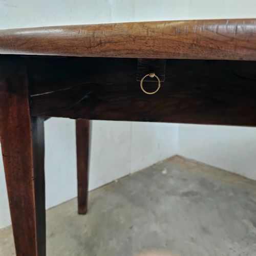 fig 1. Exceptional 19th Century French Faded Walnut Dropleaf Table