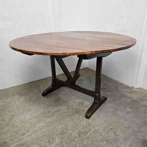 VERY LARGE CHERRY OAK VENDANGE TABLE - ADDITIONAL PHOTO 1