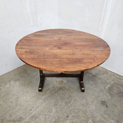 VERY LARGE CHERRY OAK VENDANGE TABLE - ADDITIONAL PHOTO 3
