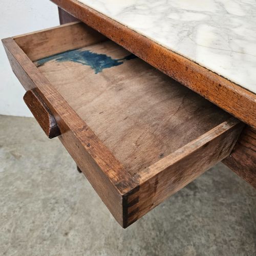 fig 1. French Marble & Fruitwood Rafraichissoir (Drinks Table)