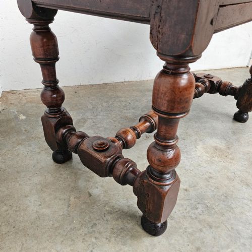 TURNEDLEG CHERRY SIDE TABLE WITH DRAWER - ADDITIONAL PHOTO 1
