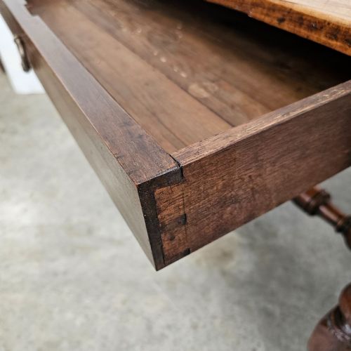 TURNEDLEG CHERRY SIDE TABLE WITH DRAWER - ADDITIONAL PHOTO 2