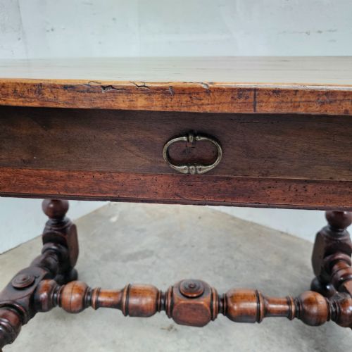 TURNEDLEG CHERRY SIDE TABLE WITH DRAWER - ADDITIONAL PHOTO 3