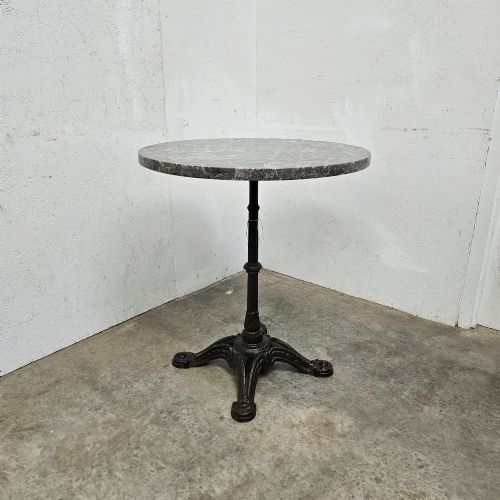 FRENCH MARBLE IRON CAFE TABLE - ADDITIONAL PHOTO 1
