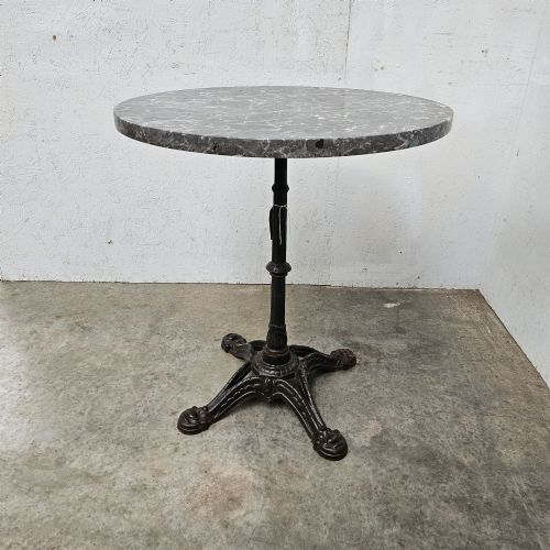 FRENCH MARBLE IRON CAFE TABLE