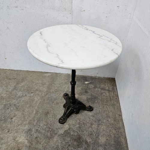 FRENCH MARBLE IRON CAFE TABLE - ADDITIONAL PHOTO 1
