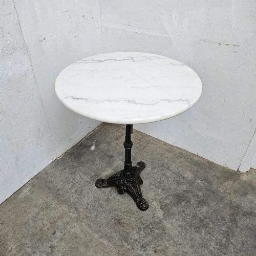 FRENCH MARBLE IRON CAFE TABLE - ADDITIONAL PHOTO 3