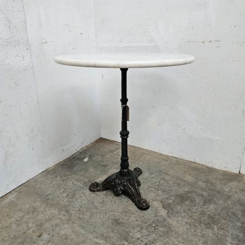 FRENCH MARBLE IRON CAFE TABLE