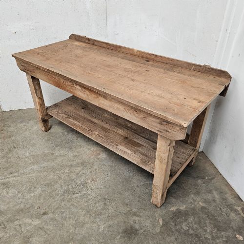 ENGLISH PINE POTTING TABLE WITH SHELF - ADDITIONAL PHOTO 4