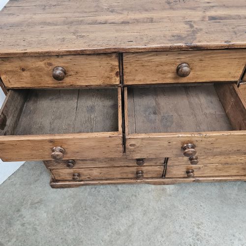 fig 1. English Pine Bank Of 17 Drawers