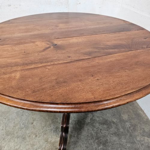 WALNUT MAHOGANY TRIPOD TABLE - ADDITIONAL PHOTO 1