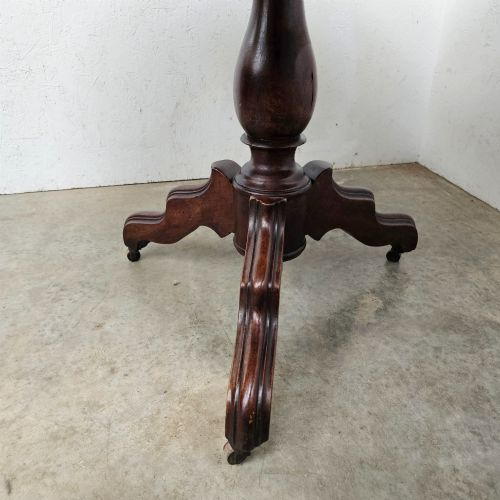 WALNUT MAHOGANY TRIPOD TABLE - ADDITIONAL PHOTO 2