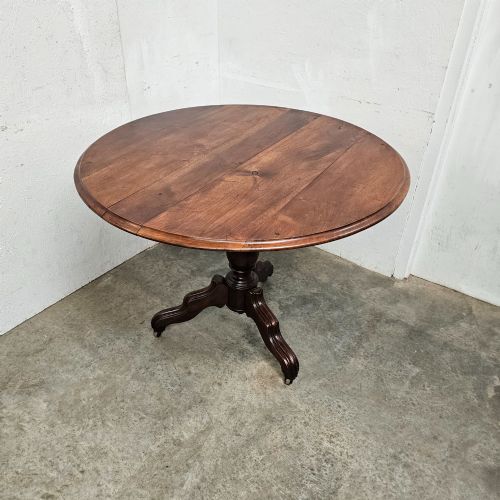 WALNUT MAHOGANY TRIPOD TABLE - ADDITIONAL PHOTO 3