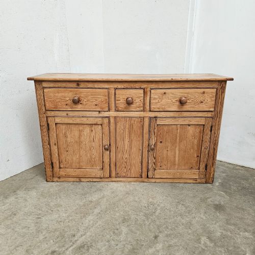 English Pine Three Drawer Dresser Base
