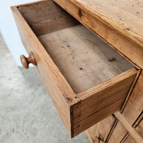 fig 2. English Pine Three Drawer Dresser Base