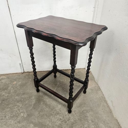 ENGLISH OAK BARLEY TWIST PIE CRUST TABLE - ADDITIONAL PHOTO 3