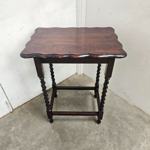 ENGLISH OAK BARLEY TWIST PIE CRUST TABLE - ADDITIONAL PHOTO 4