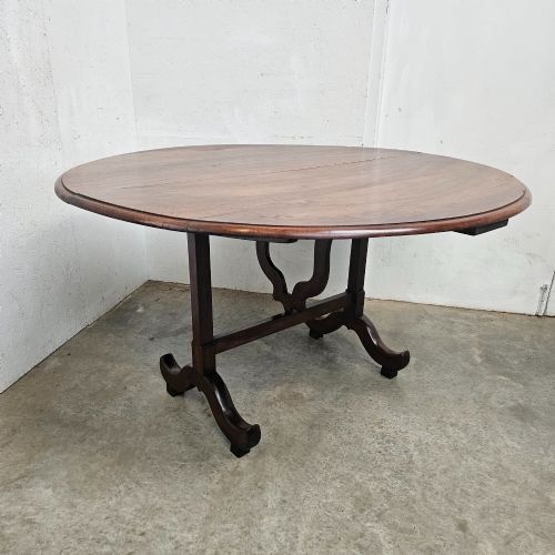 Very Large French Walnut Folding Wine Tasting Table ('Table Vigneronne')