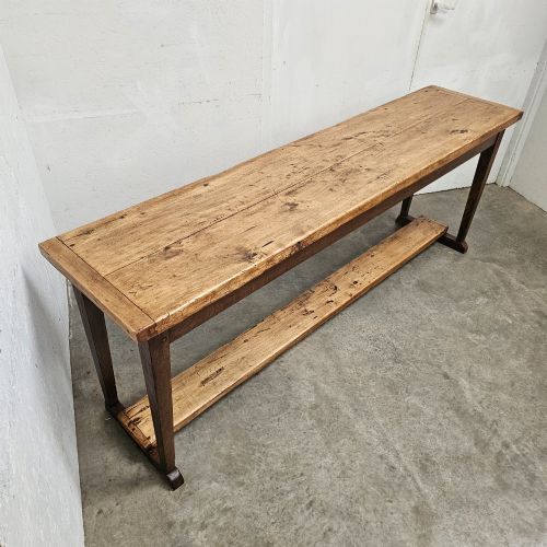 fig 2. French Poplar & Oak Farmhouse Dairy Worktable (Console)