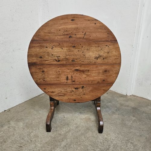 FRENCH CHERRY OAK FOLDING VENDANGE TABLE